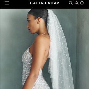 Carla glitter veil from galia lahav